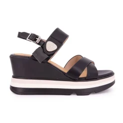 Sandales compensées plateforme à boucle avec bijou Femme KEYS