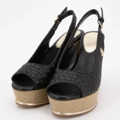 Sandales compensées tissés logo gold Femme US POLO