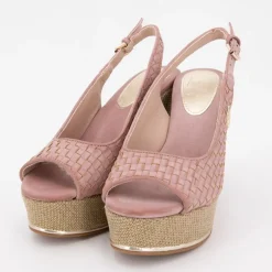 Sandales compensées tissés logo gold Femme US POLO