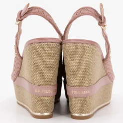 Sandales compensées tissés logo gold Femme US POLO