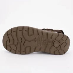 Sandales de marche cuir chocolat à scratch Homme DOCKERS BY GERLI