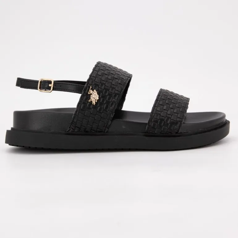 Sandales double bride kary tissées avec boucle Femme US POLO