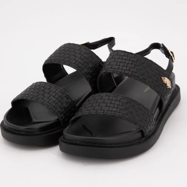 Sandales double bride kary tissées avec boucle Femme US POLO