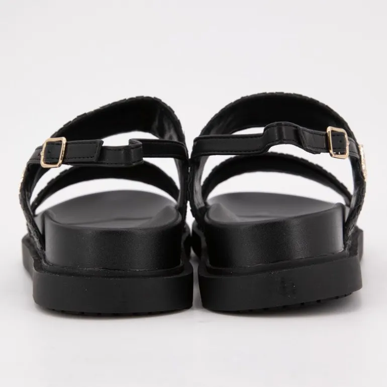 Sandales double bride kary tissées avec boucle Femme US POLO