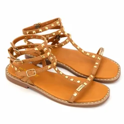 Sandales hautes cuir léger clouté Coralie Femme LES TROPEZIENNES PAR M.BELARBI