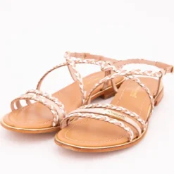 Sandales Homage lanières à tresses gold Femme LES TROPEZIENNES PAR M.BELARBI