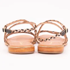 Sandales Homage lanières à tresses gold Femme LES TROPEZIENNES PAR M.BELARBI