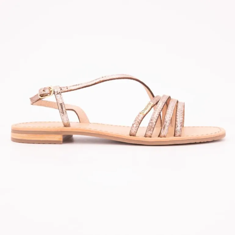 Sandales Hudel or motif peau de serpent Femme LES TROPEZIENNES PAR M.BELARBI