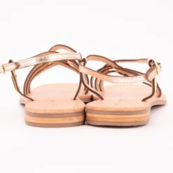 Sandales hudon or à lanières entremelées cuir Femme LES TROPEZIENNES PAR M.BELARBI