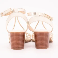 Sandales Lilon tan gold à talons 6cm Femme LES TROPEZIENNES PAR M.BELARBI