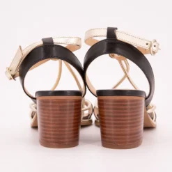 Sandales Lilon tan gold à talons 6cm Femme LES TROPEZIENNES PAR M.BELARBI