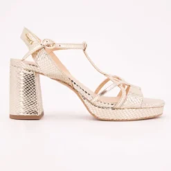 Sandales limona or motif serpent Femme LES TROPEZIENNES PAR M.BELARBI