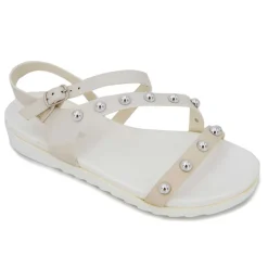 Sandales plates à brides cloutées semelle crantée Femme MARIAMARE