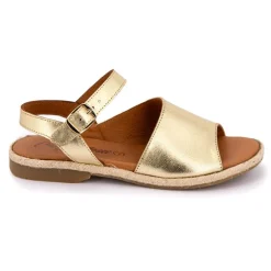 Sandales plates dorées avec boucle Femme CARLA TORTOSA