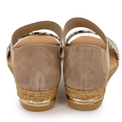 Sandales serpent suédine semelle corde Femme PINAZ