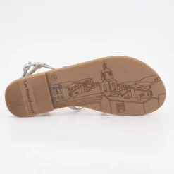 Sandales spartiates avec strass ohlala argenté Femme LES TROPEZIENNES PAR M.BELARBI