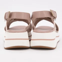 Sandales tissu à rayures semelle épaisse Femme US POLO