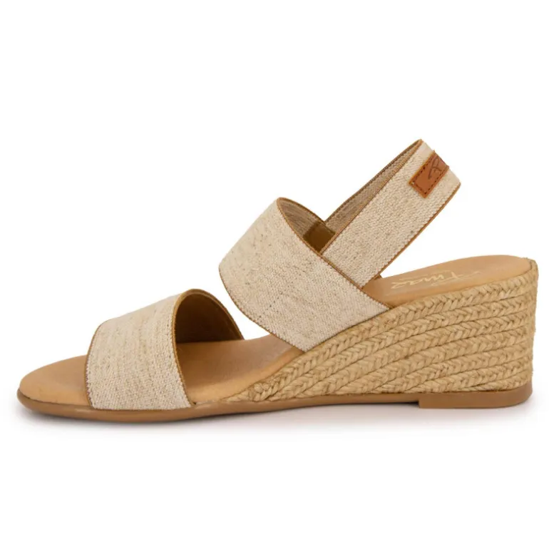 Sandales tissu chiné compensées Femme PINAZ