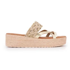 Sandales tressées platine compensées Femme CARLA TORTOSA
