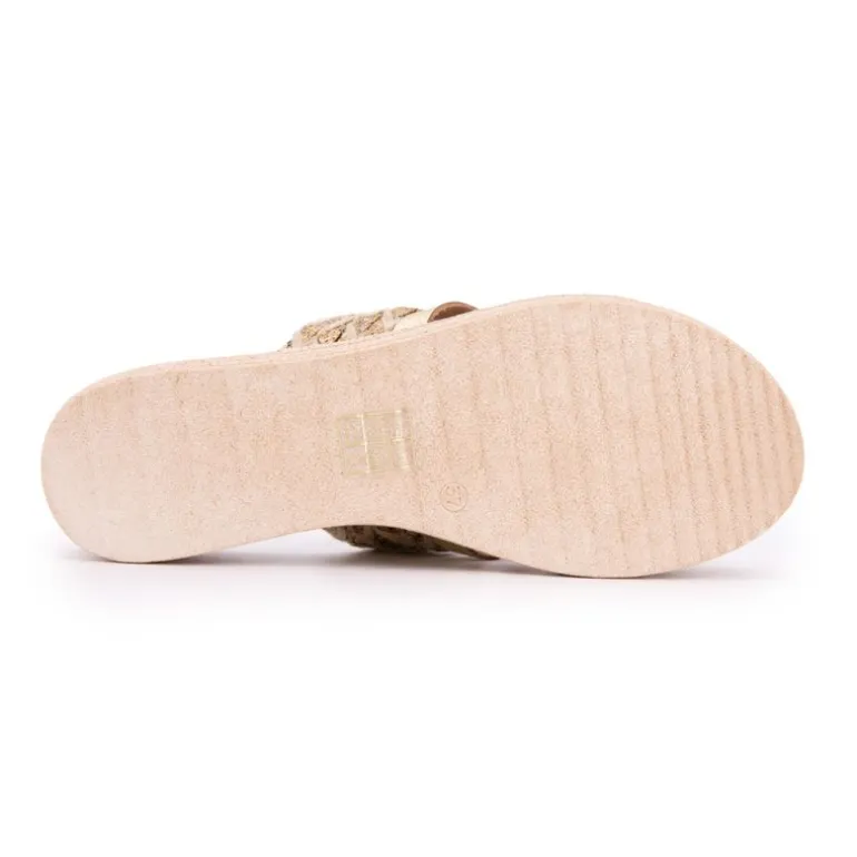 Sandales tressées platine compensées Femme CARLA TORTOSA