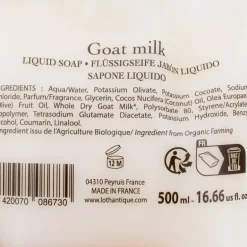 Savon liquide 500ml eco-recharge lait chevre Mixte LOTHANTIQUE