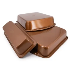 Set de 3 moules à gâteau métal anti adhésifs 3 tailles PLATINUM