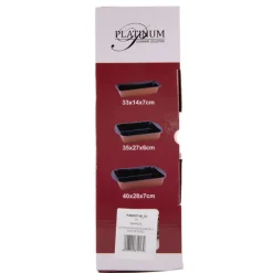 Set de 3 moules à gâteau métal anti adhésifs 3 tailles PLATINUM