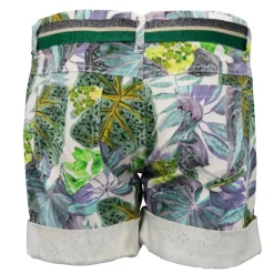 Short avec ceinture à revers imprimé plantes tropicales Femme PLEASE