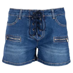 Short avec lacets medium blue denim délavé Femme JOSEPH 'IN