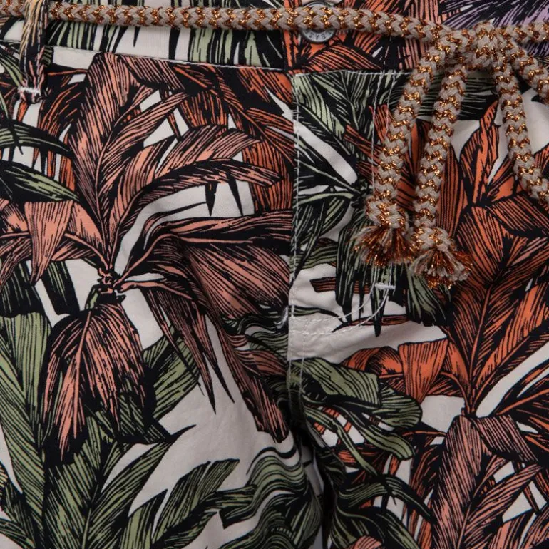 Short avec palmiers ceinture en corde Femme PLEASE