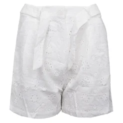 Short blanc brodé avec ceinture Selin Femme LA PETITE ETOILE