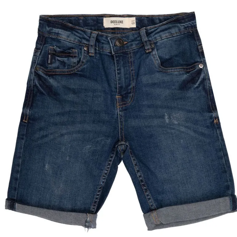 Short bleu foncée denim avec revers Enfant DEELUXE 74