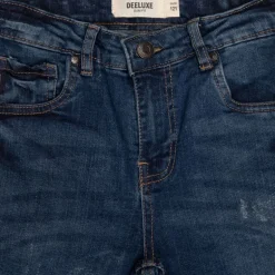Short bleu foncée denim avec revers Enfant DEELUXE 74