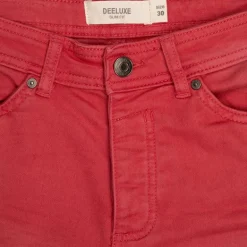 Short coton rouge avec ourlets effet délavé Homme DEELUXE 74