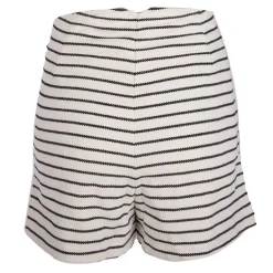 Short courte rayé noir et blanc boutons côté Femme DEELUXE 74