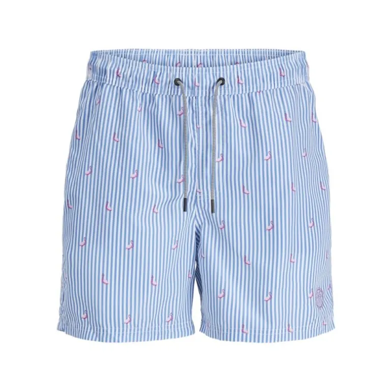 Short de bain à rayures avec flamants roses Homme JACK & JONES