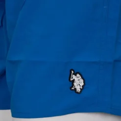 Short de bain uni noir logo brodé Homme US POLO