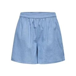 Short denim bleu clair yasmin taille élastique Femme ONLY