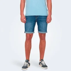 Short denim regular délavé Homme ONLY AND SONS