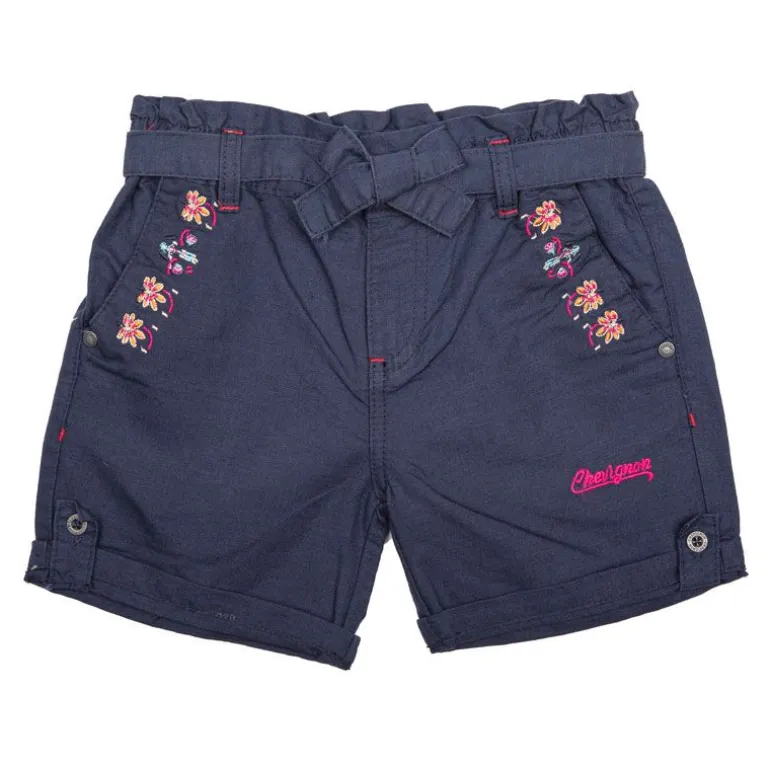 Short en coton avec ceinture et motif à fleurs Enfant CHEVIGNON