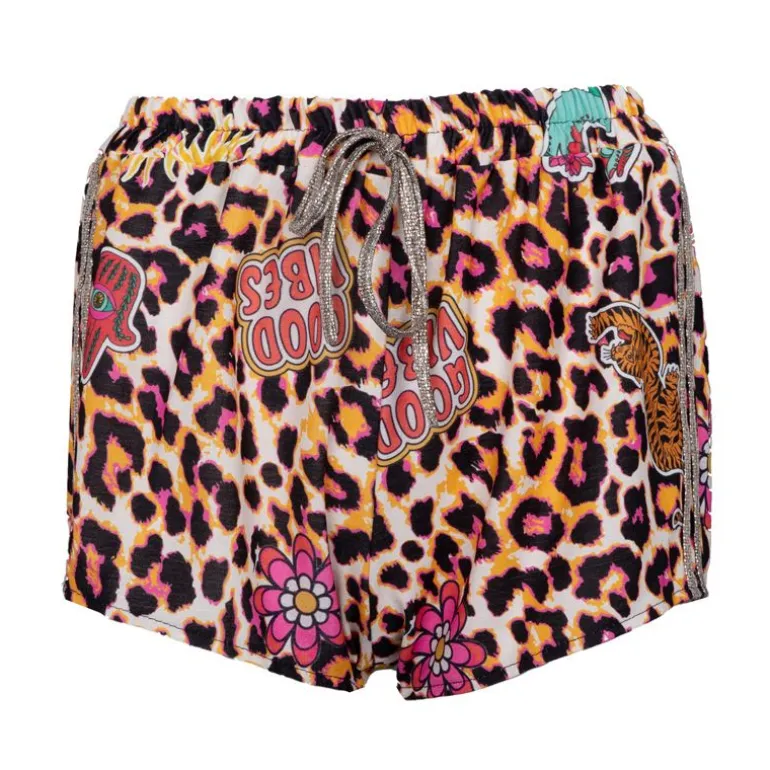 Short léopard palma court imprimé vintage Femme HOLLY AND JOEY