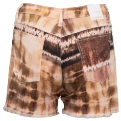 Short mother of pearl tye and die marron Femme PLEASE