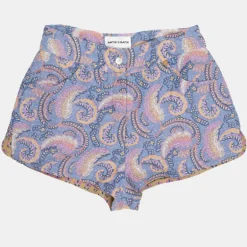 Short pietra bleu à motif cachemire Femme ANTIK BATIK