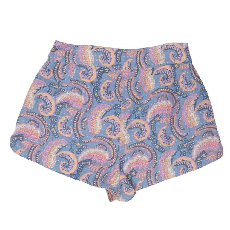 Short pietra bleu à motif cachemire Femme ANTIK BATIK