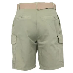 Short semolina kaki taille haute avec ceinture Femme PLEASE