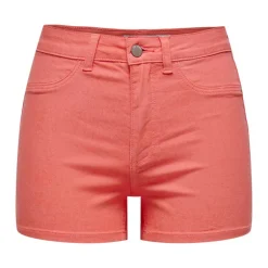 Short skinny taille haute poches arrières bouton uni Femme JDY