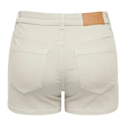 Short skinny taille haute poches arrières bouton uni Femme JDY