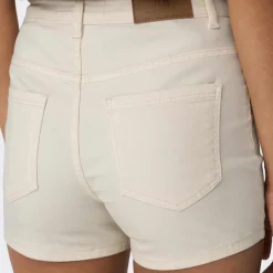 Short skinny taille haute poches arrières bouton uni Femme JDY