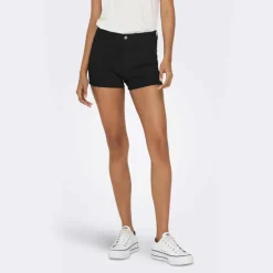 Short skinny taille haute poches arrières bouton uni Femme JDY