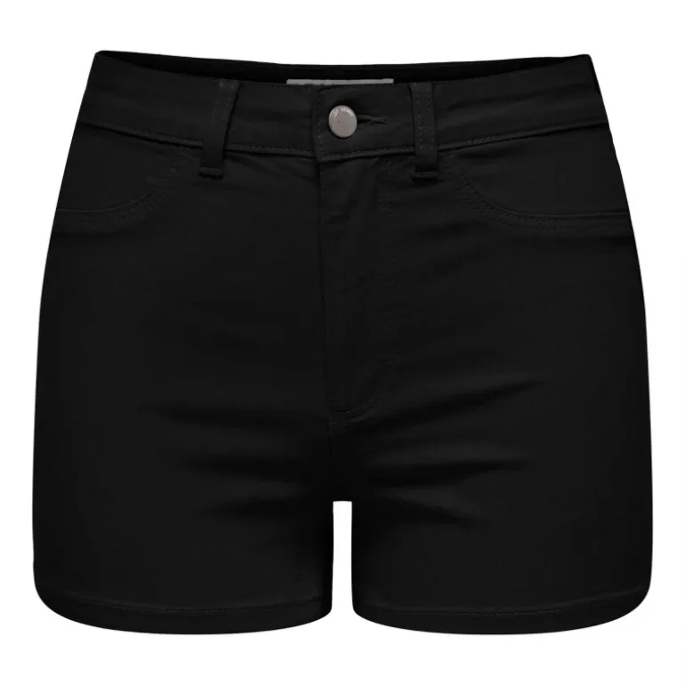 Short skinny taille haute poches arrières bouton uni Femme JDY